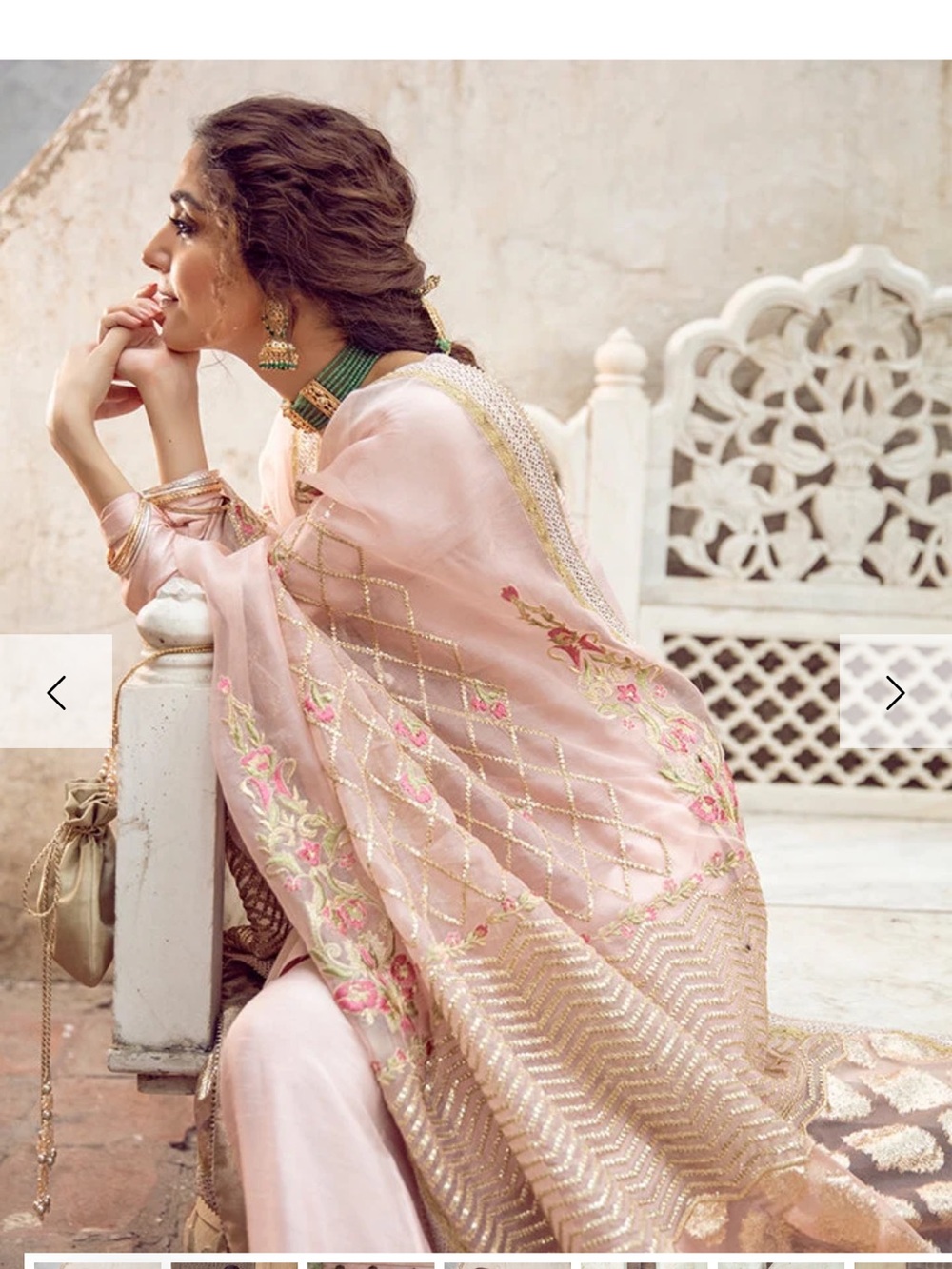 Elegant Pale Pink Embroidered Women’s Dress with Dupatta - Picture 5 of 16